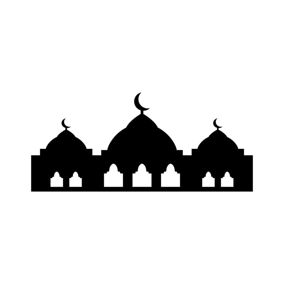 mosque silhouettes. mosque icon. mosque vector