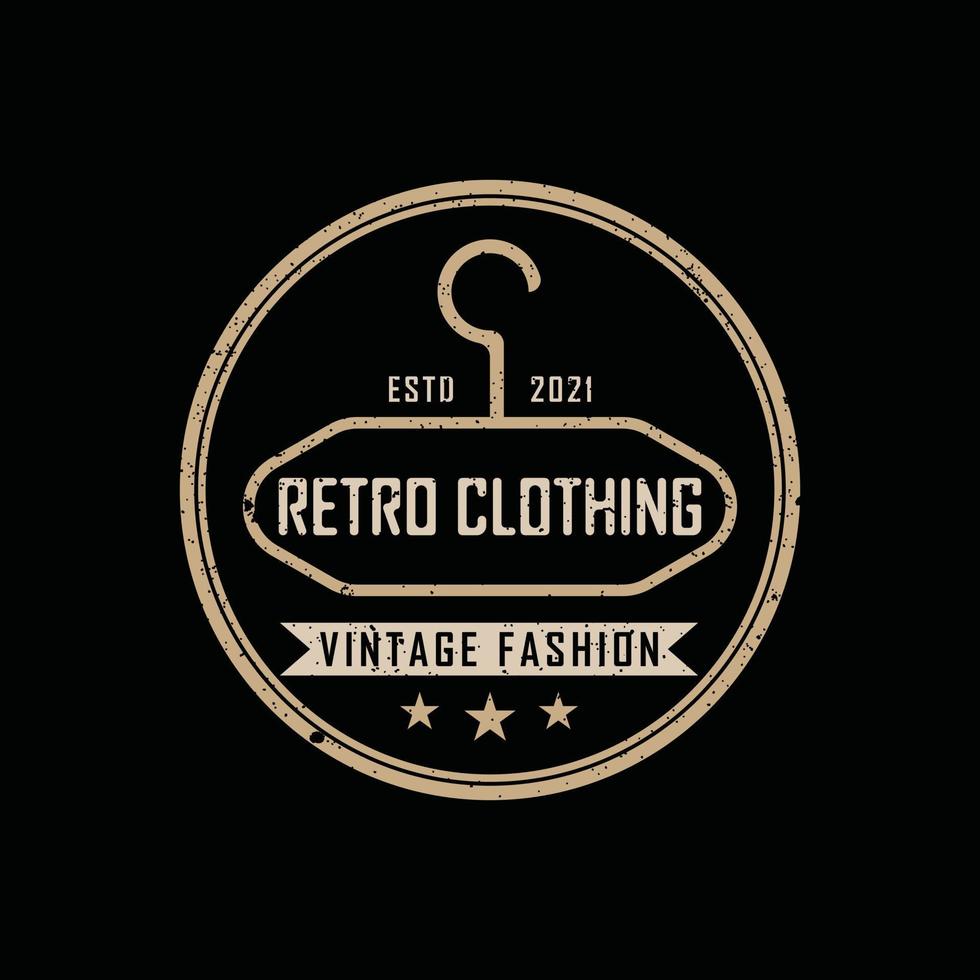 Classic Vintage Retro Label Badge logo design for cloth apparel vector