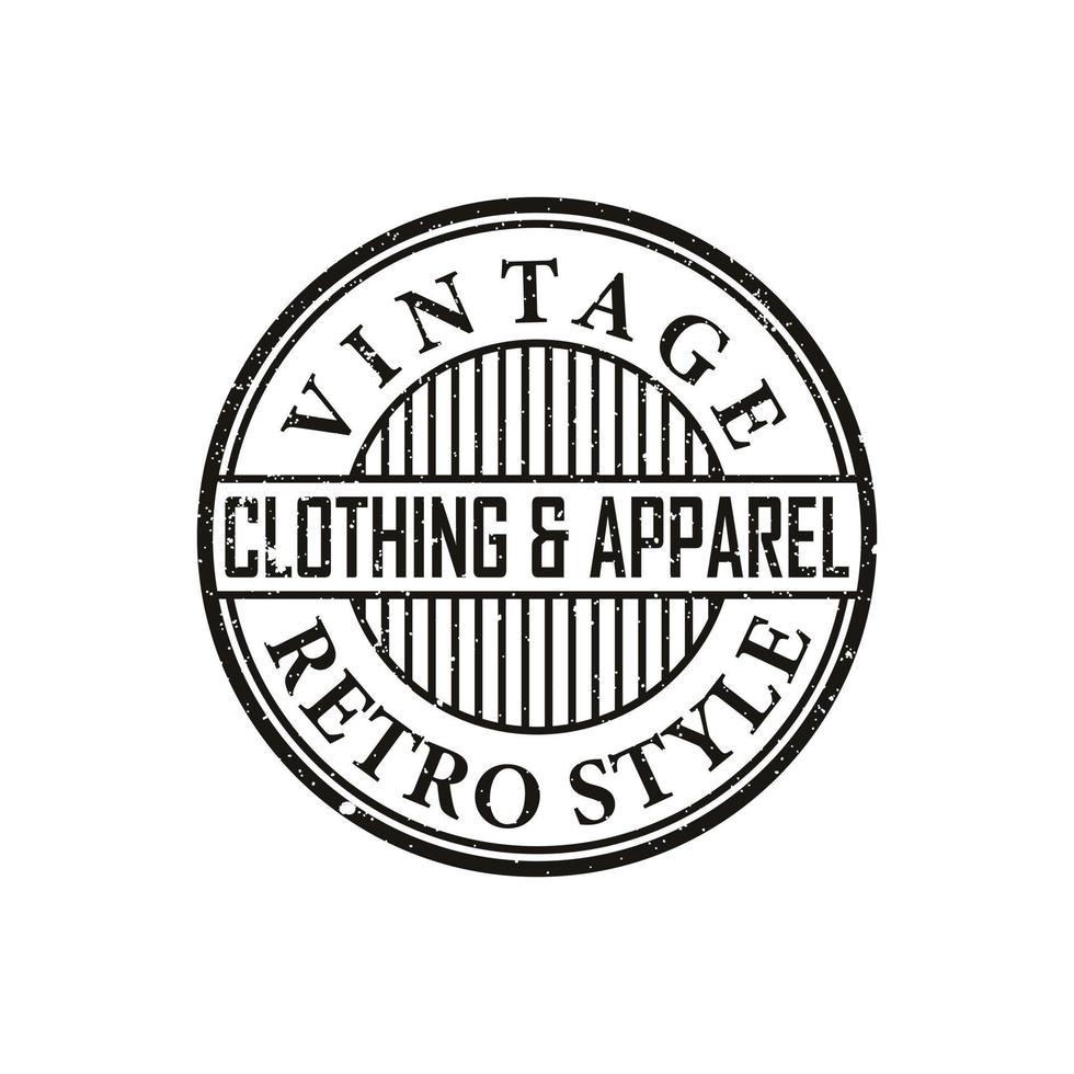 Classic Vintage Retro Label Badge logo design for cloth apparel vector