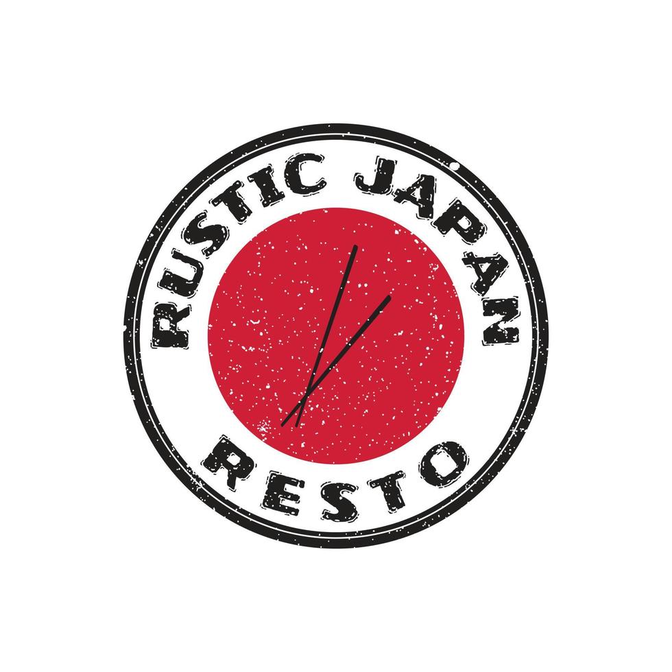 logotipo de restaurante japonés rústico retro vintage para comida tradicional plato cocina restaurante clásico diseño de logotipo de cocina vector
