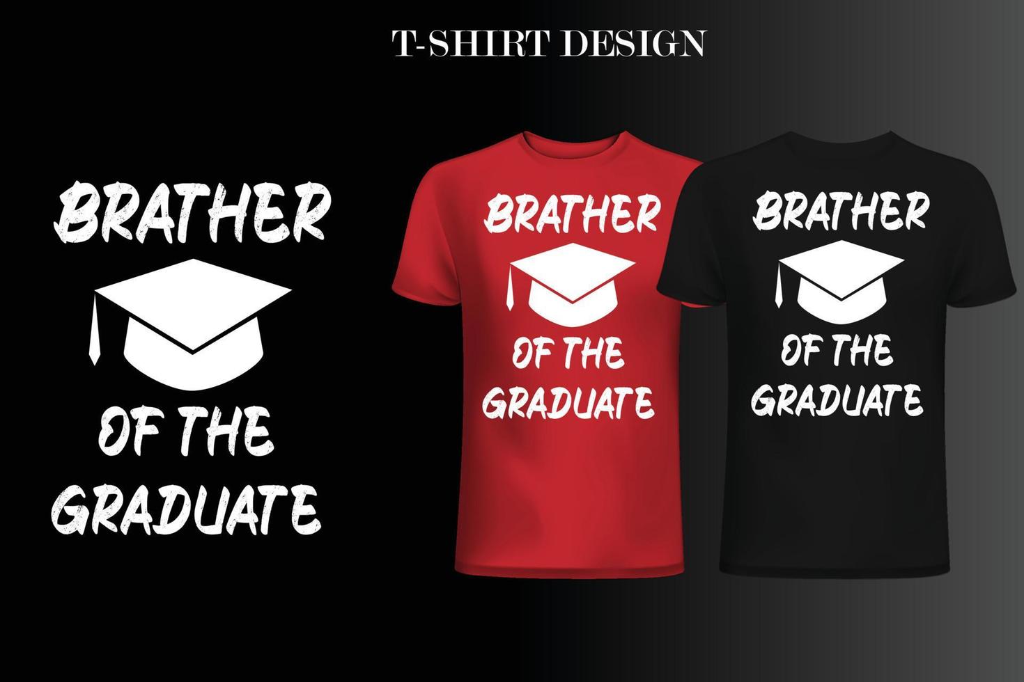 diseño de camiseta hermano del graduado vector