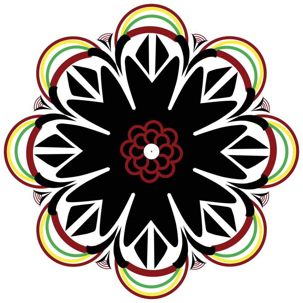 diseño colorido mandala para decoración vector