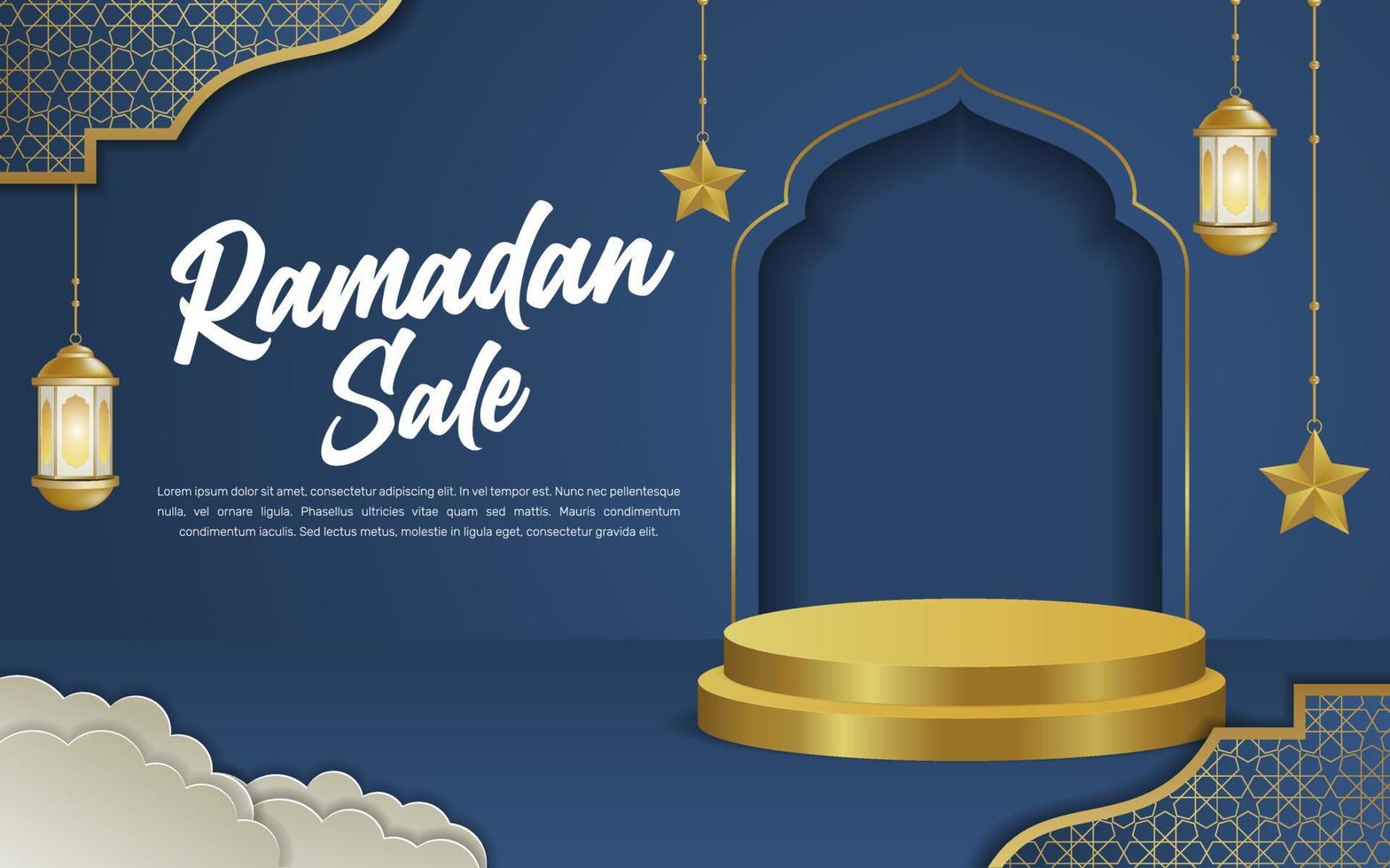 Ramadan Kareem islamic banner template vector