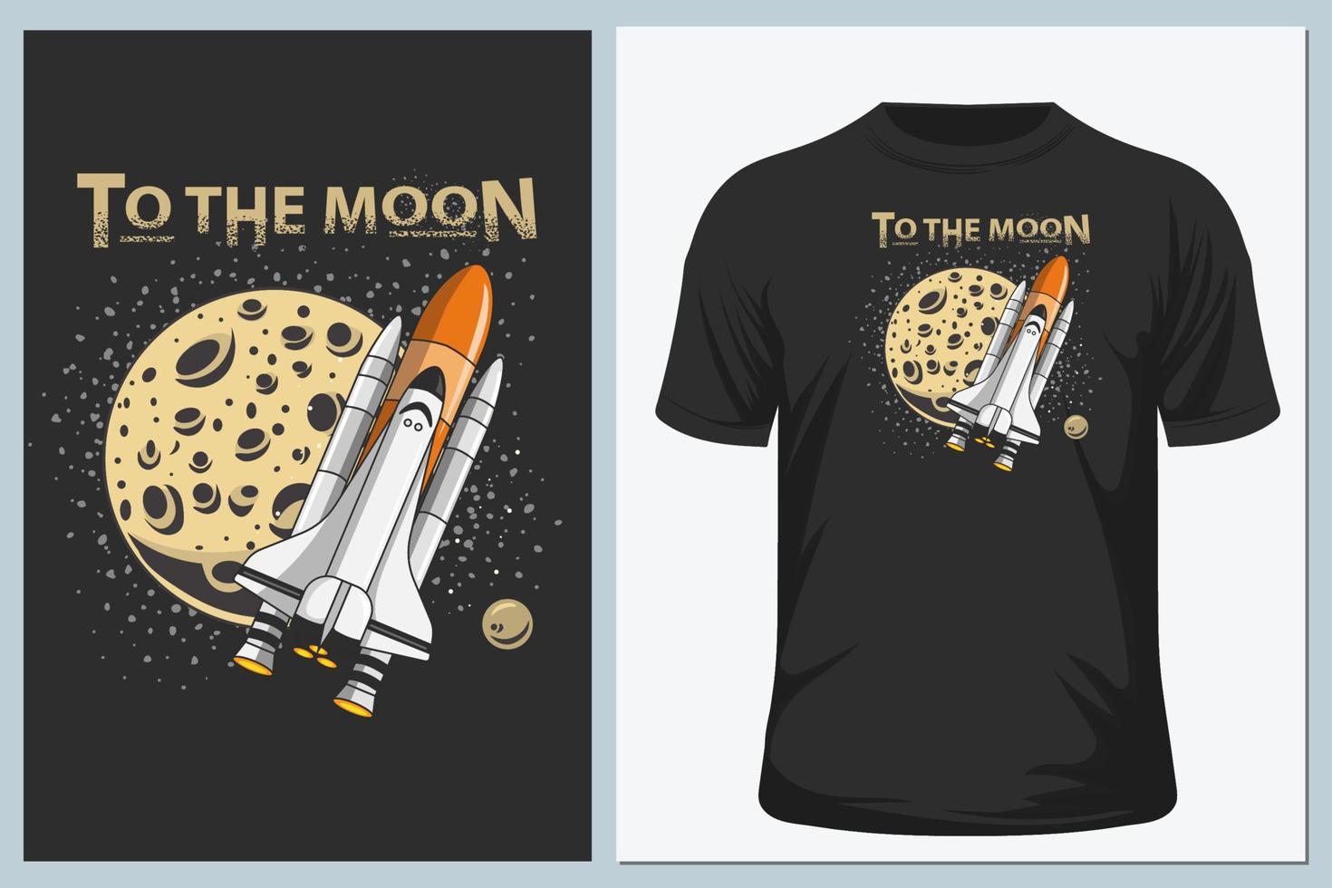 to the moon vector