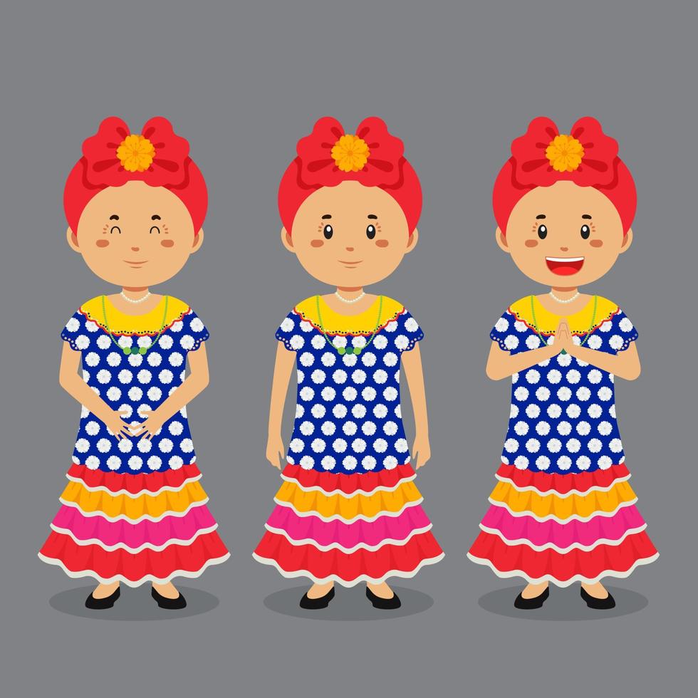 Cuba Character with Various Expression vector