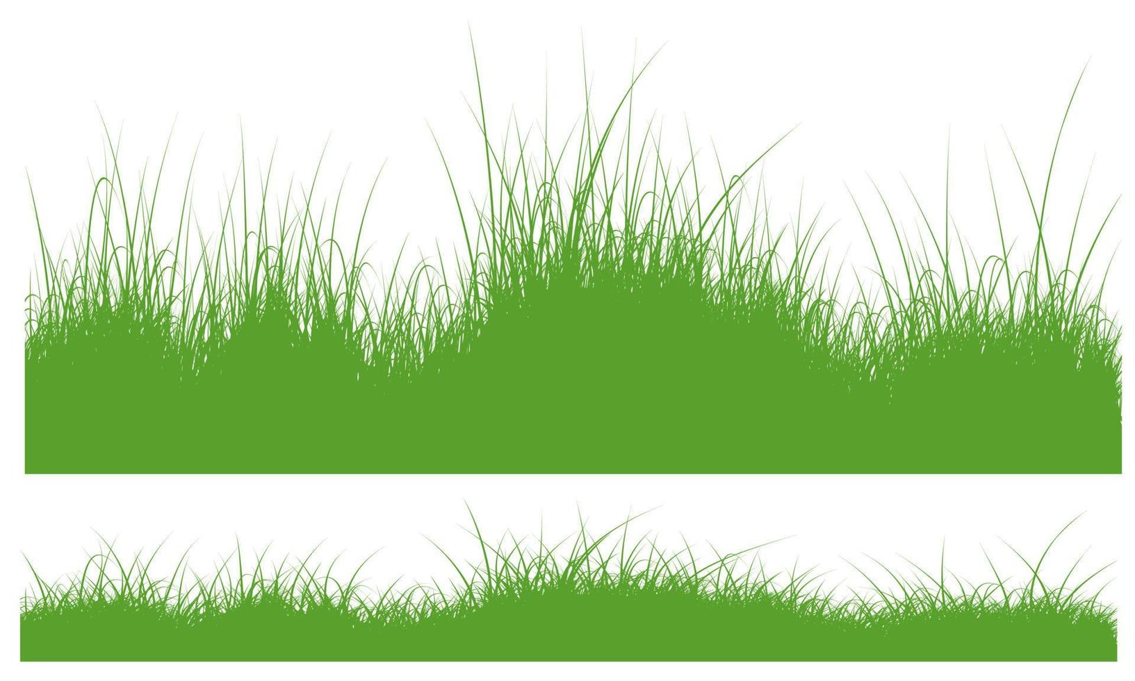 green grass silhouette vector background