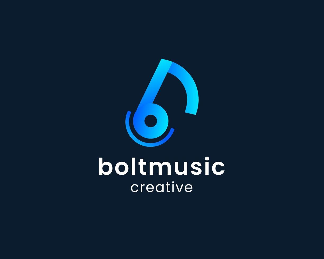 letter b with music logo design vector