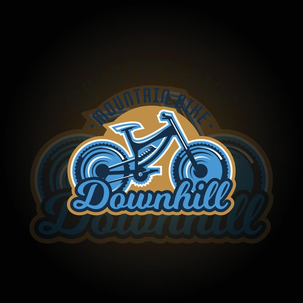 bicicleta de montaña, vector de logotipo de juegos de deportes electrónicos de bicicleta. logotipo de juego diseño del logotipo del deporte mascota. logotipo de ilustración vectorial de mascota animal de juego. mascota, diseño de emblema para el equipo de esports.