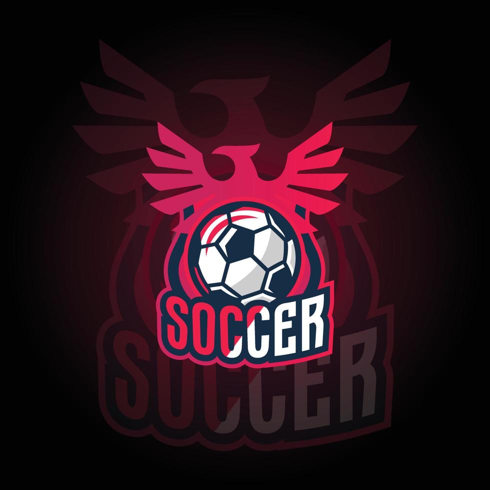 vector del logotipo del juego de deportes electrónicos del equipo de fútbol. logotipo de juego diseño del logotipo del deporte mascota. logotipo de ilustración vectorial de mascota animal de juego. mascota, diseño de emblema para el equipo de esports.