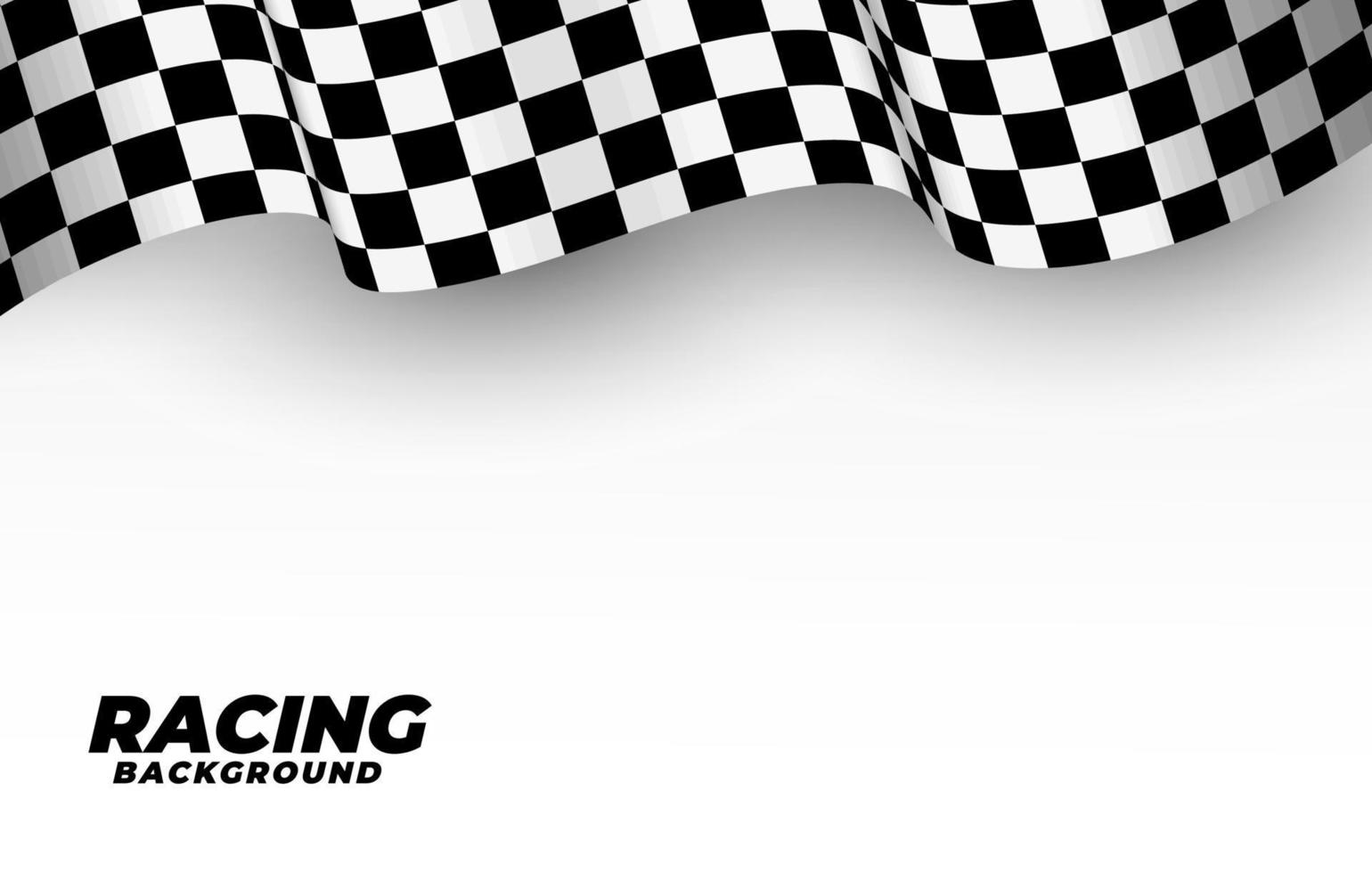 racing flag background in 3d style vector