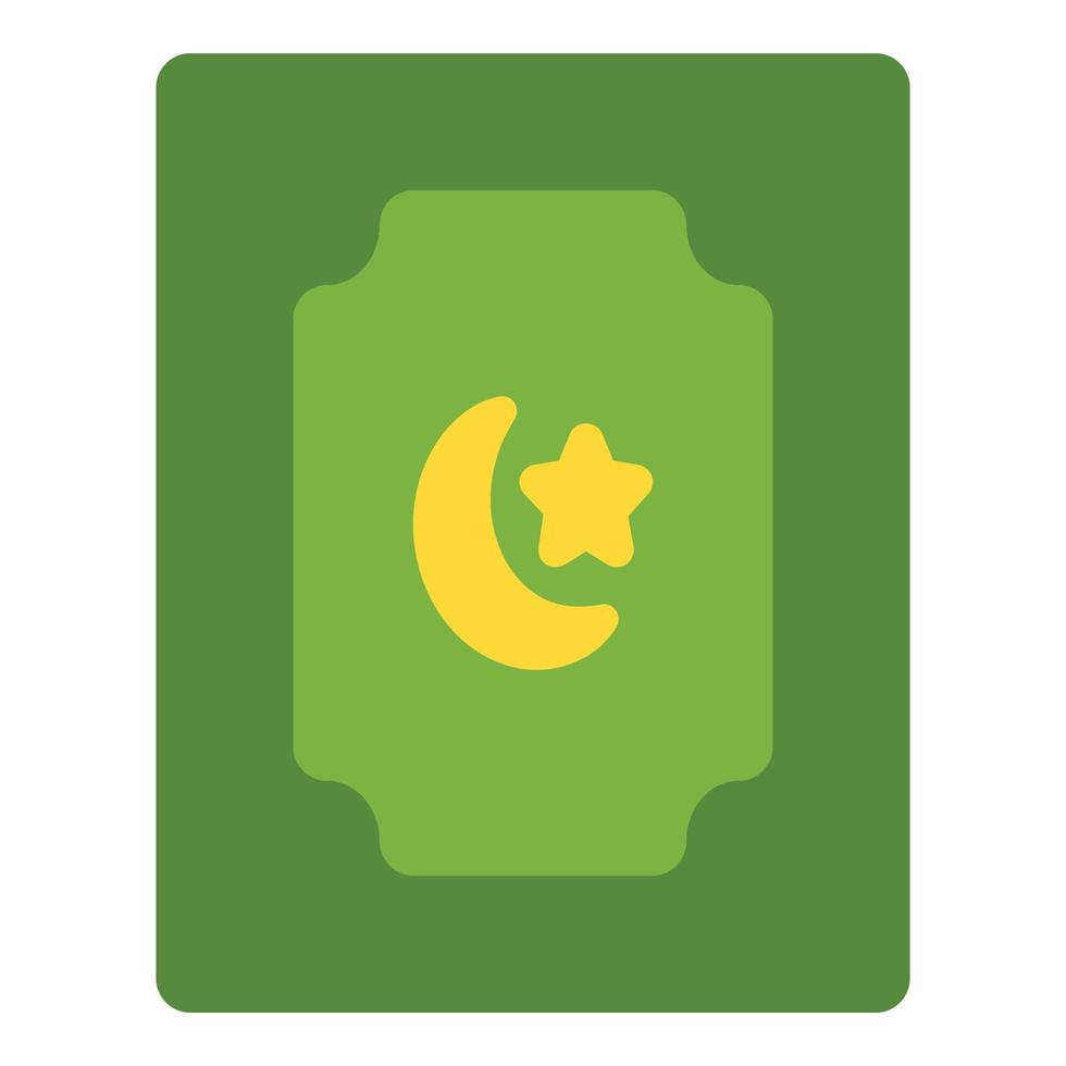quran icon illustration with flat style vector