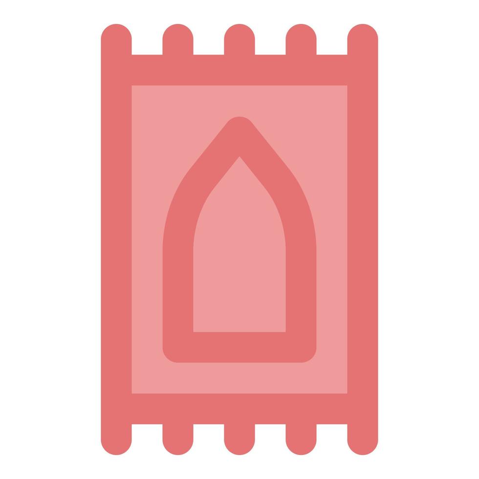 ilustración de icono de sajadah con estilo plano vector