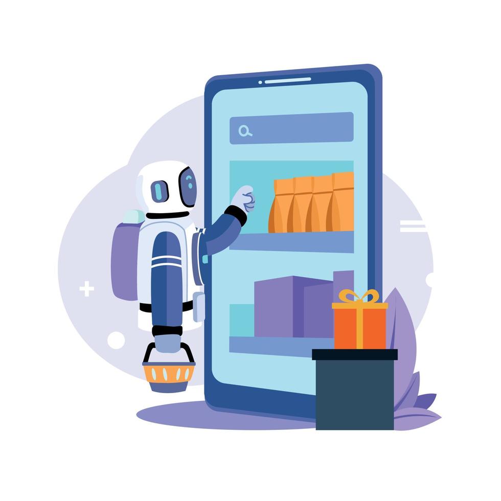 Looking For Equipment In Online Store vector