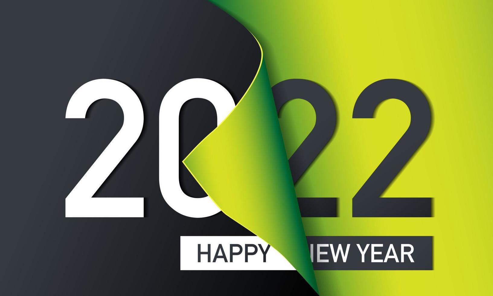 2022 Happy New Year Background Design. Vector Illustration.