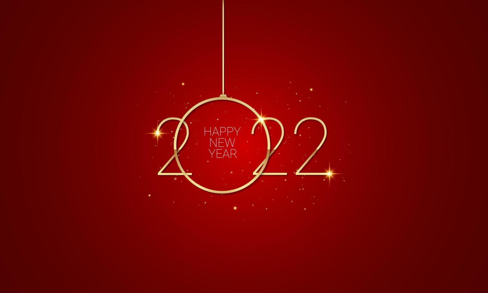 2022 Happy New Year Background Design. Vector Illustration.