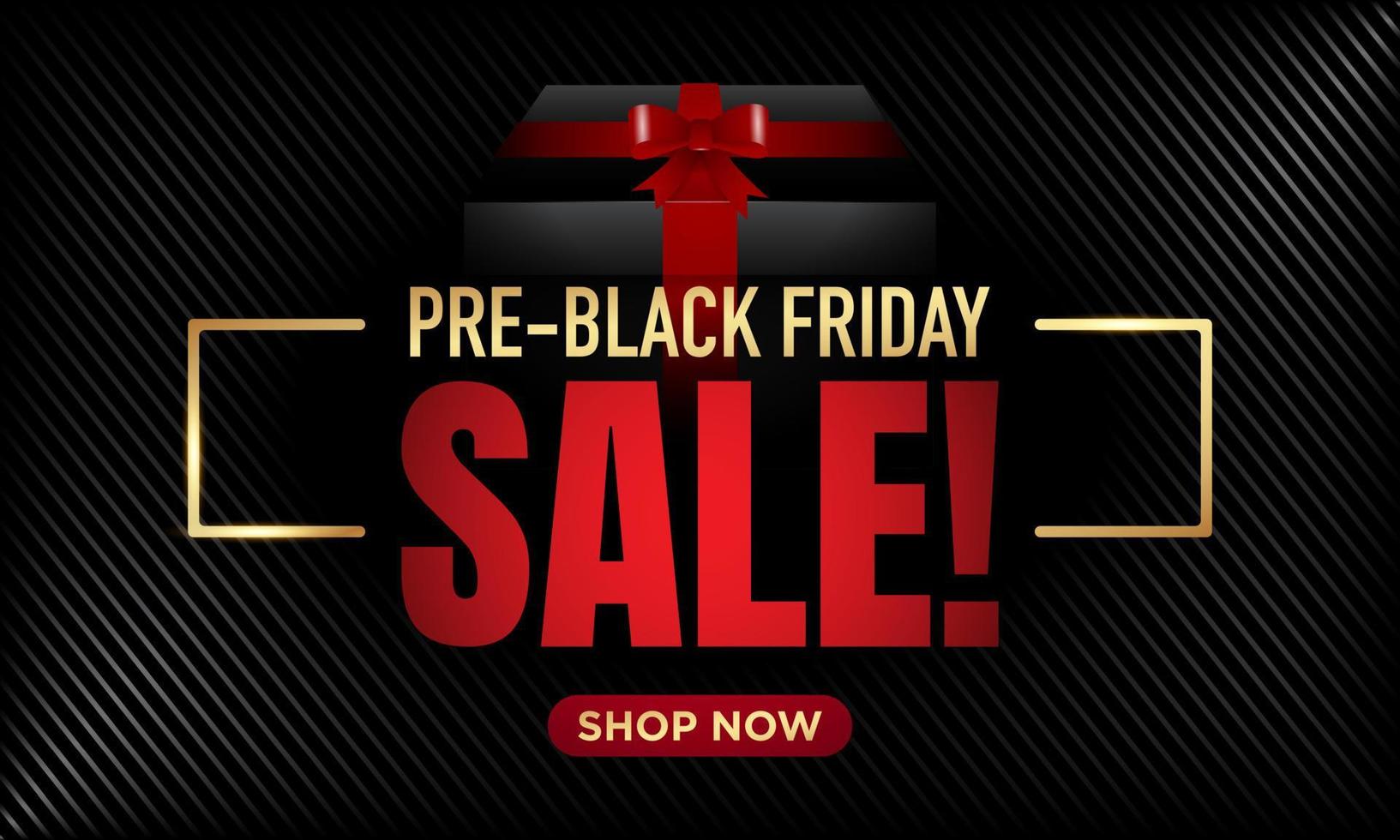 Pre-Black Friday Sale Banner. Vector Illustration.