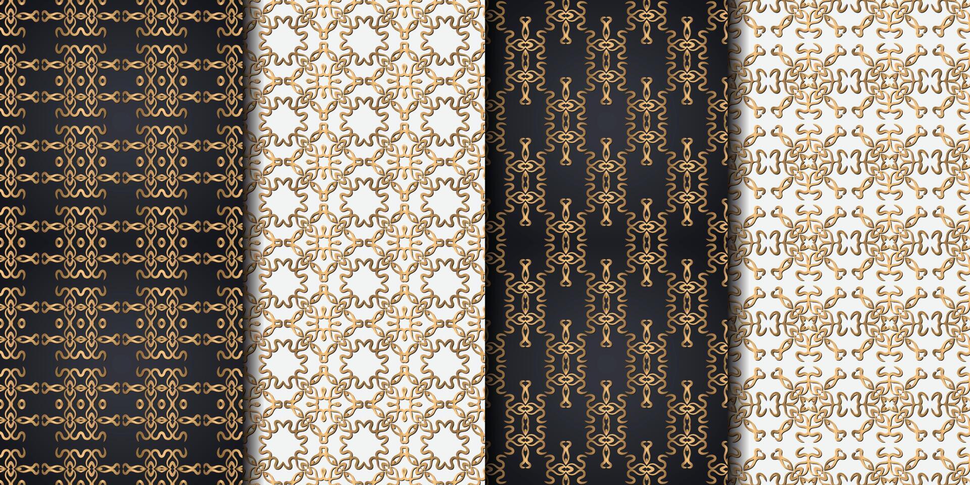 Decorative ornament seamless pattern background vector