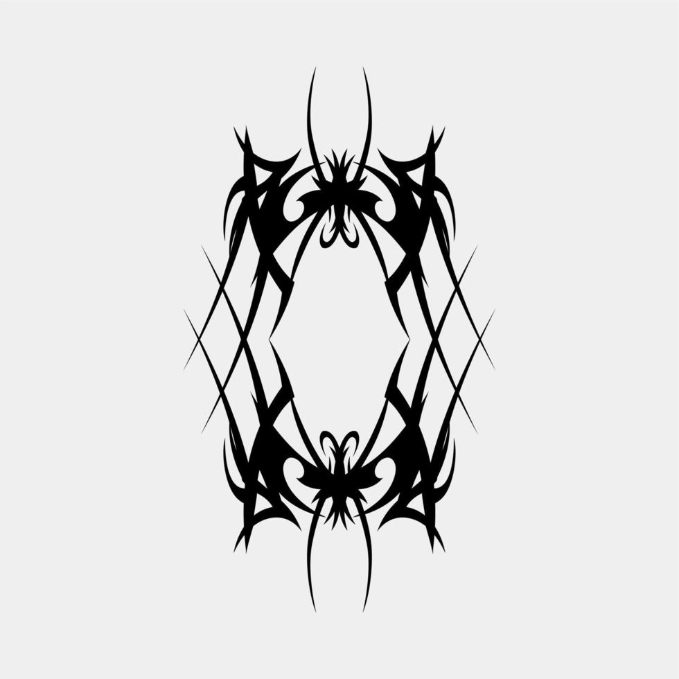 Vector illustration of a unique tattoo motif, scary and cool, simstris for a muscular and scary man