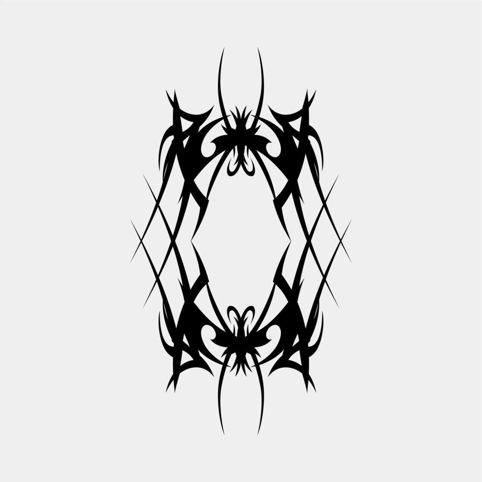 Vector illustration of a unique tattoo motif, scary and cool, simstris for a muscular and scary man