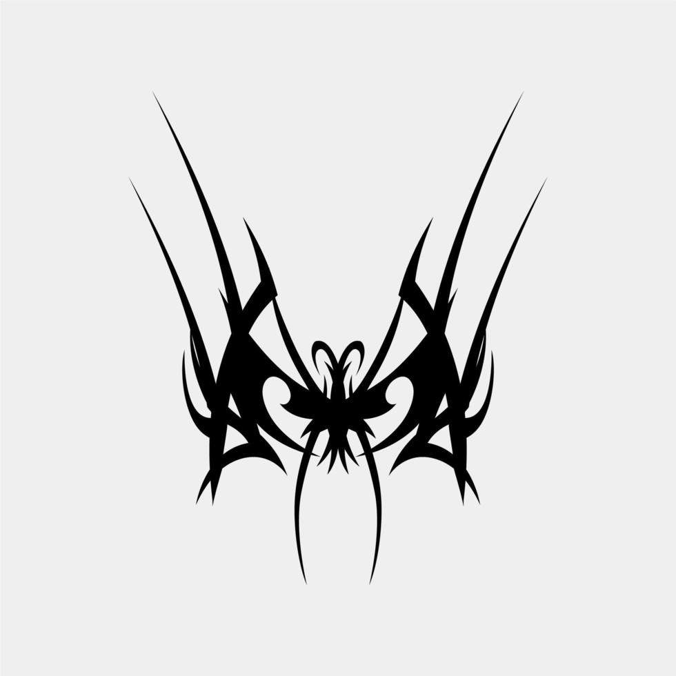 Vector illustration of a unique tattoo motif, scary and cool, simstris for a muscular and scary man
