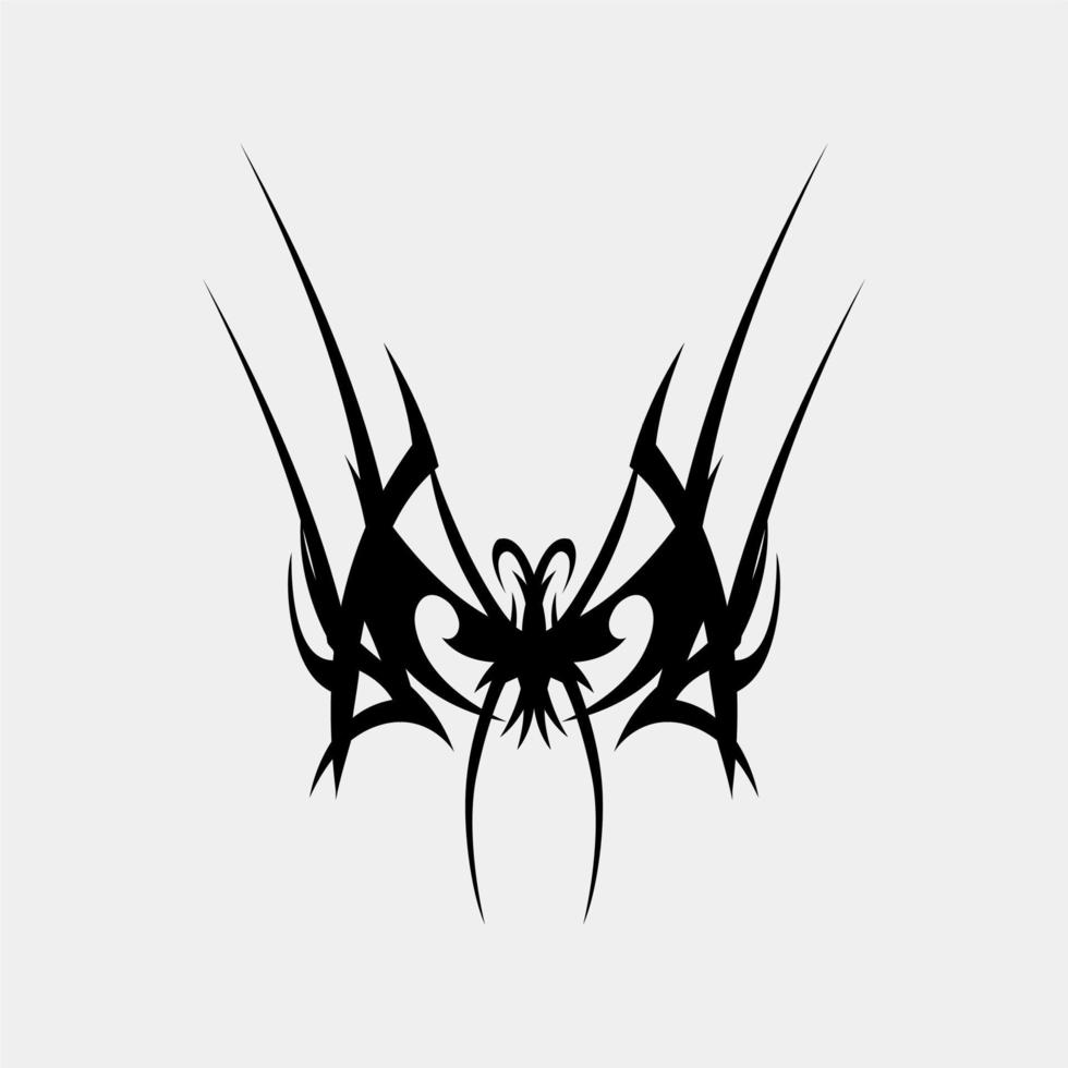 Vector illustration of a unique tattoo motif, scary and cool, simstris for a muscular and scary man