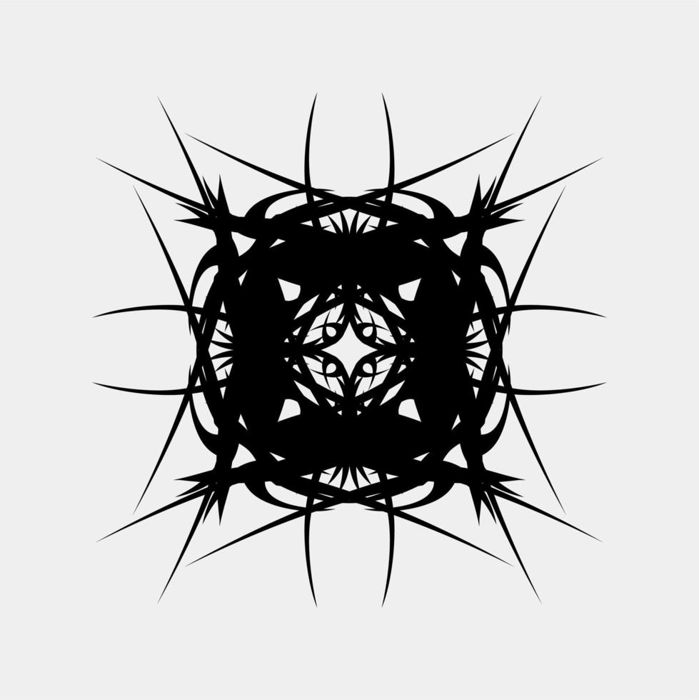 Vector illustration of a unique tattoo motif, scary and cool, simstris for a muscular and scary man
