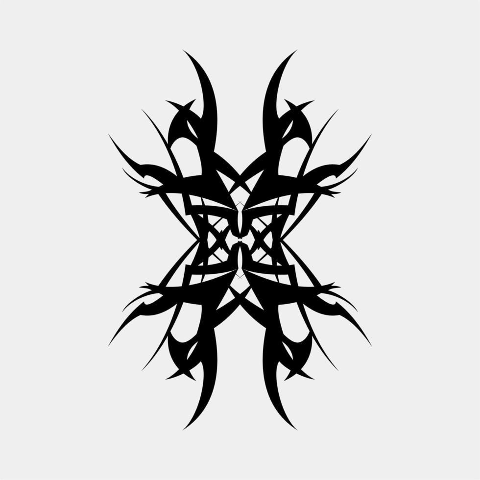 Vector illustration of scary and scary motifs for tattoos for muscular men