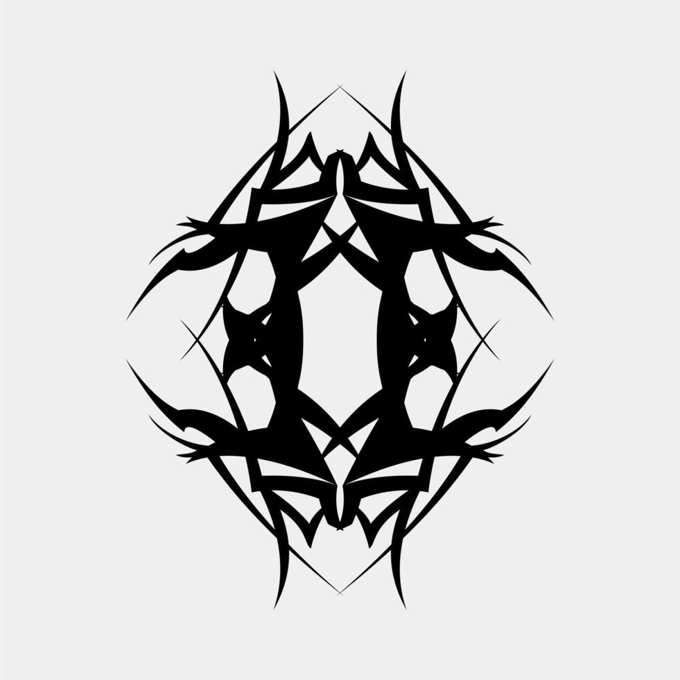 vector illustration of motifs for tattoos that are scary, muscular and nice men
