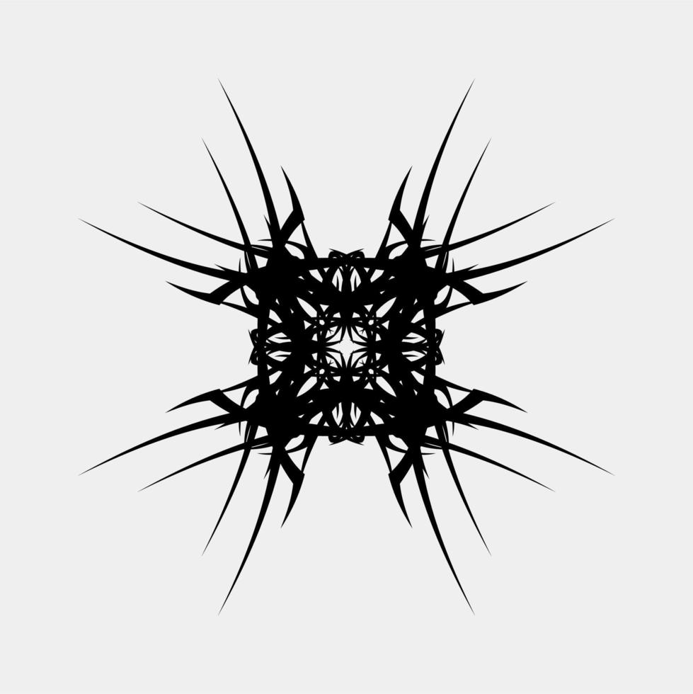 Vector illustration of a unique tattoo motif, scary and cool, simstris for a muscular and scary man