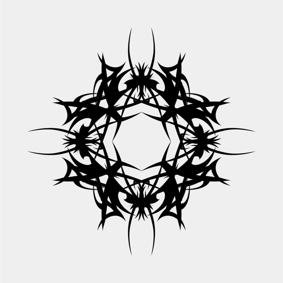 Vector illustration of a unique tattoo motif, scary and cool, simstris for a muscular and scary man