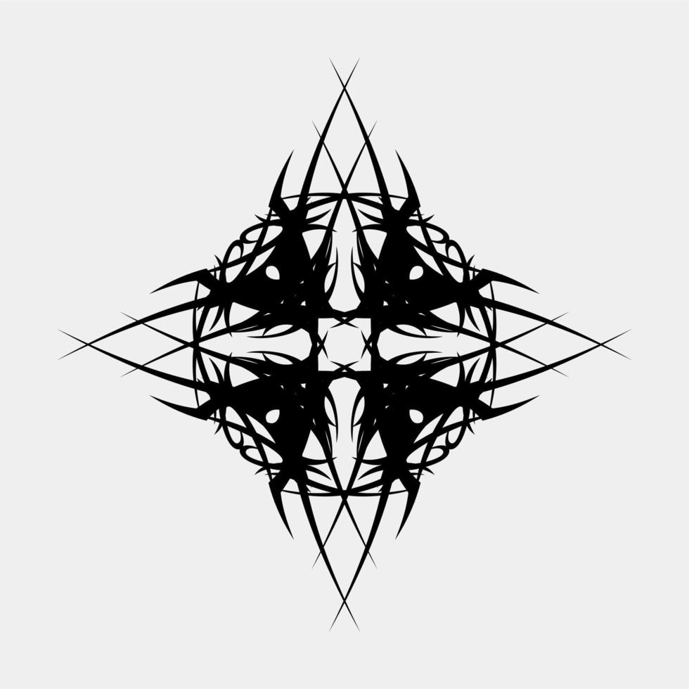 Vector illustration of a unique tattoo motif, scary and cool, simstris for a muscular and scary man