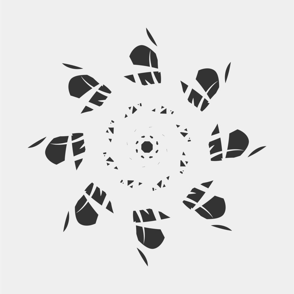 vector illustration of beautiful motifs such as flowers or fans for decoration