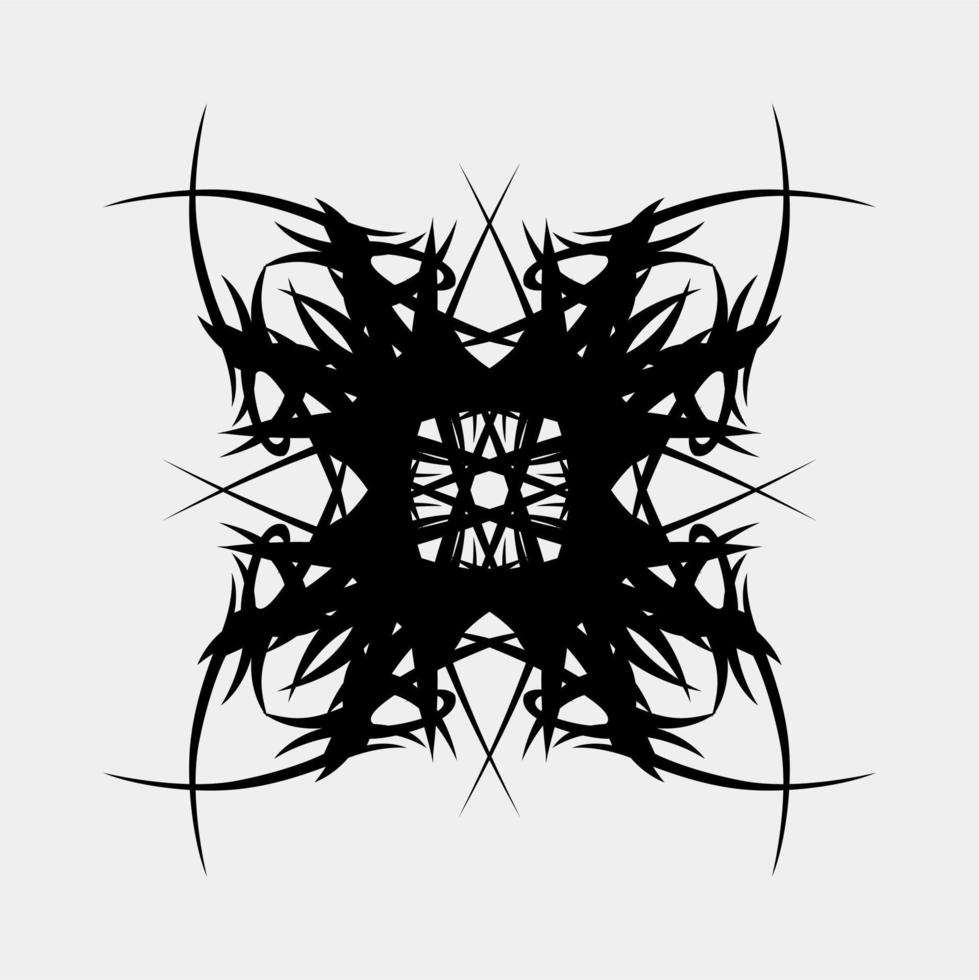 Vector illustration of a unique tattoo motif, scary and cool, simstris for a muscular and scary man