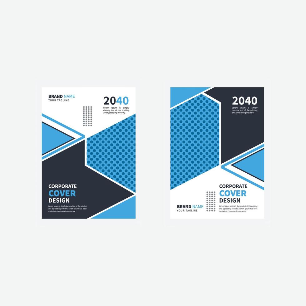 Abstract corporate simple book cover design template vector
