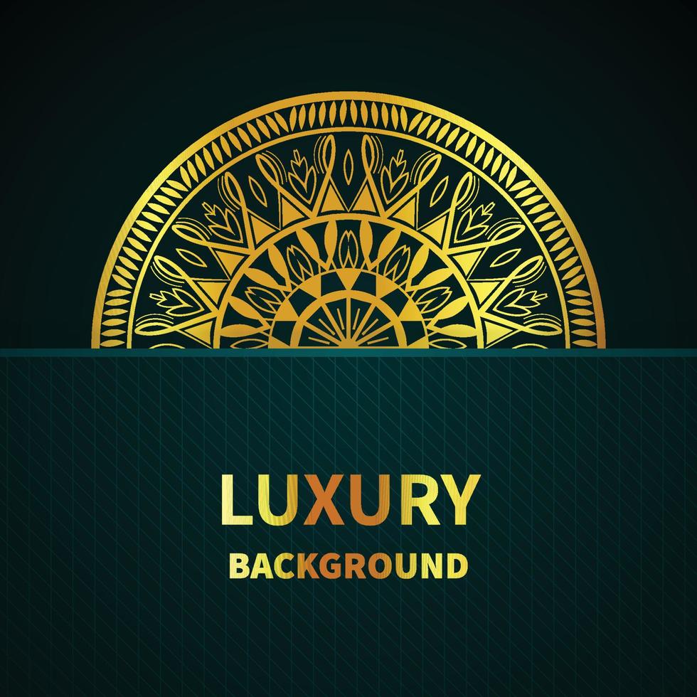 Luxury ornamental Gold background with mandala vector