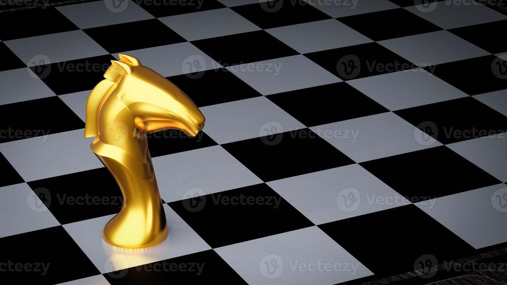 Gold chess battle,Chess victory,chess concept,3d illustration 3d rendering photo