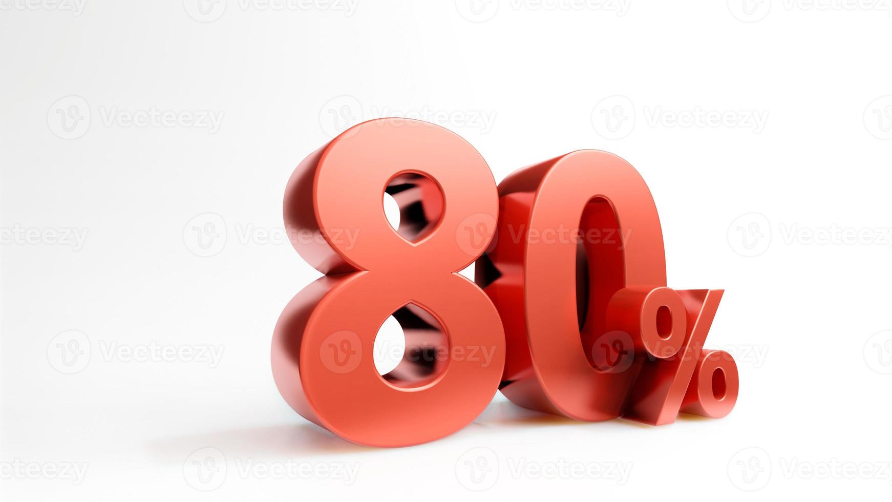 Red price promotion symbol , 3D render photo