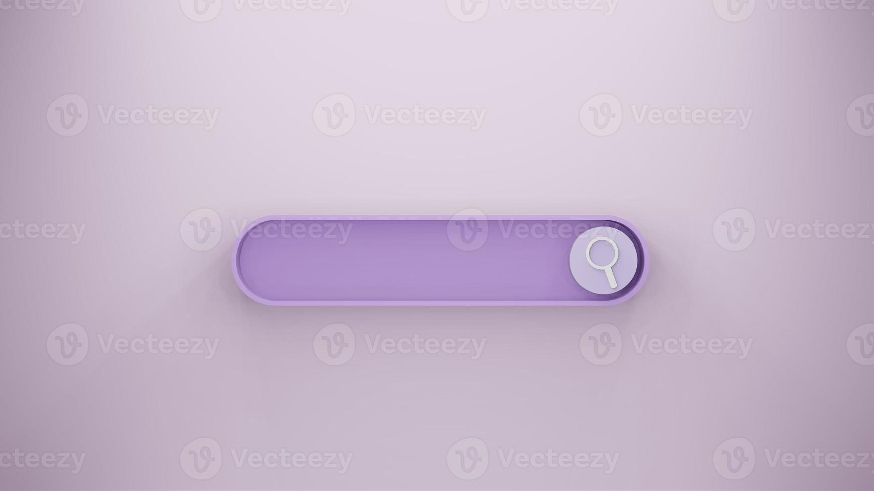 search bar or magnifying glass in blank 3d rendering photo