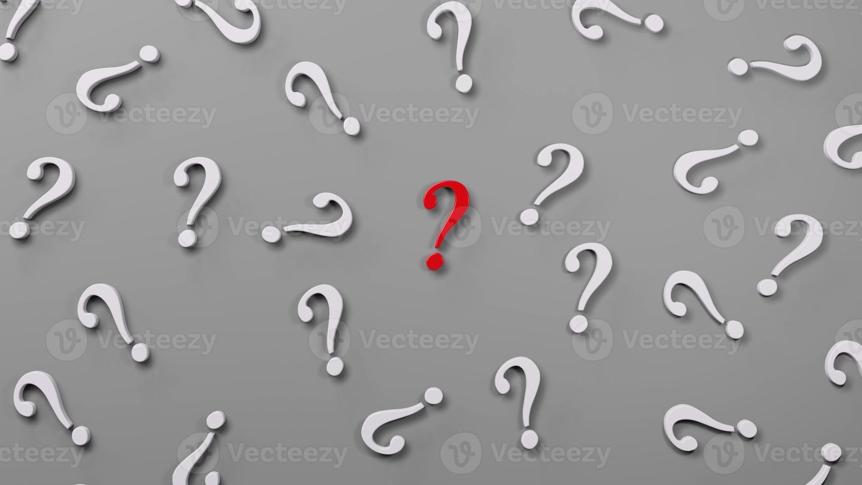 question mark abstract background , 3D rendering photo