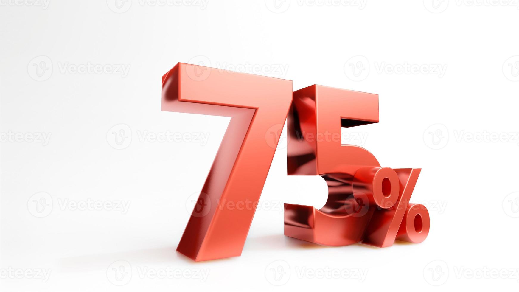 Red price promotion symbol , 3D render photo