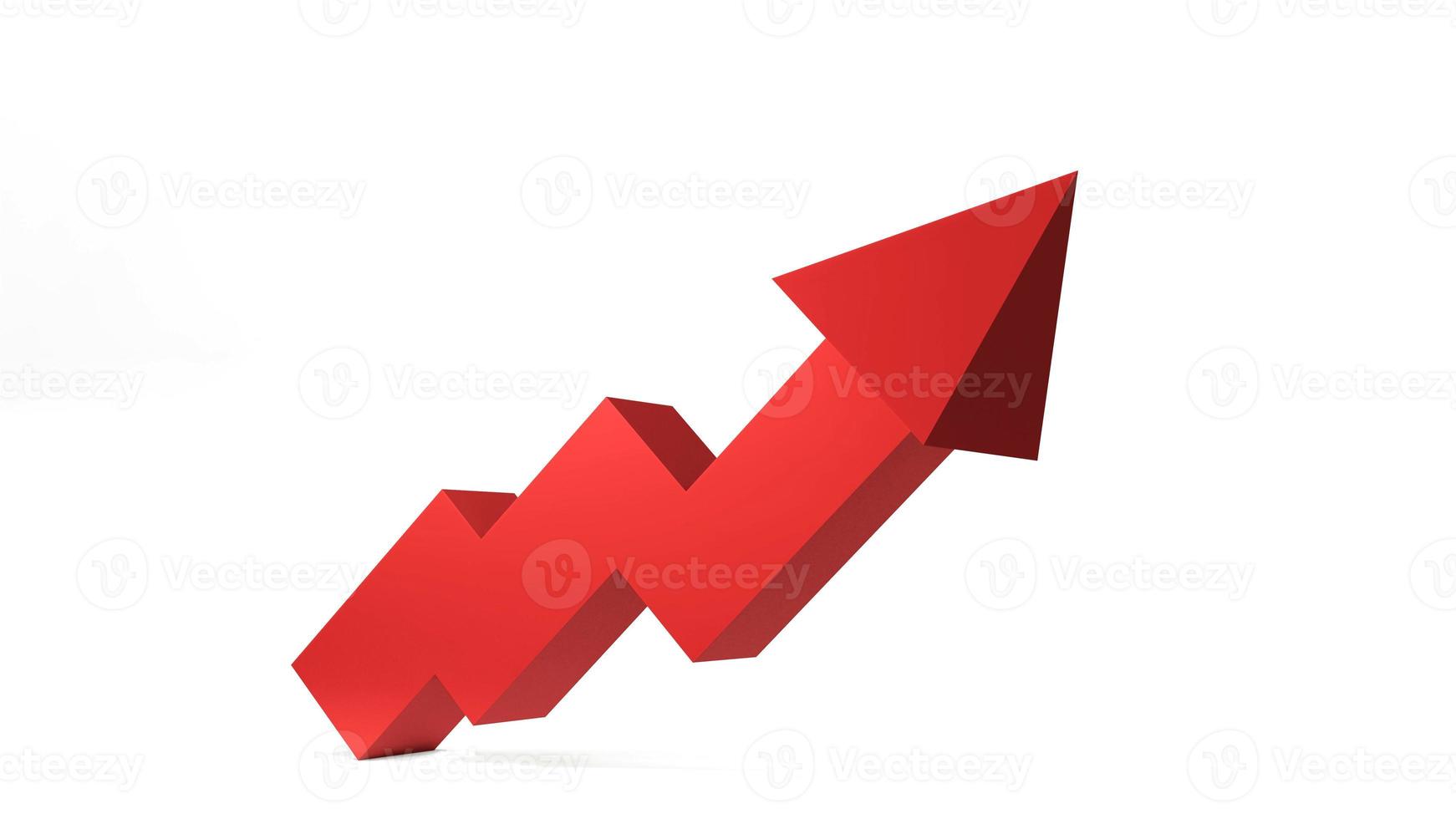 3d render business  Graph and diagram chart business concept. photo