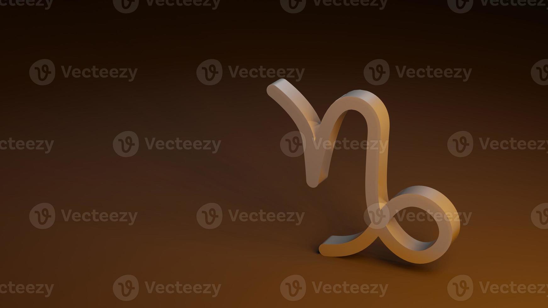 zodiac symbol CAPRICORN signs 3D rendering photo