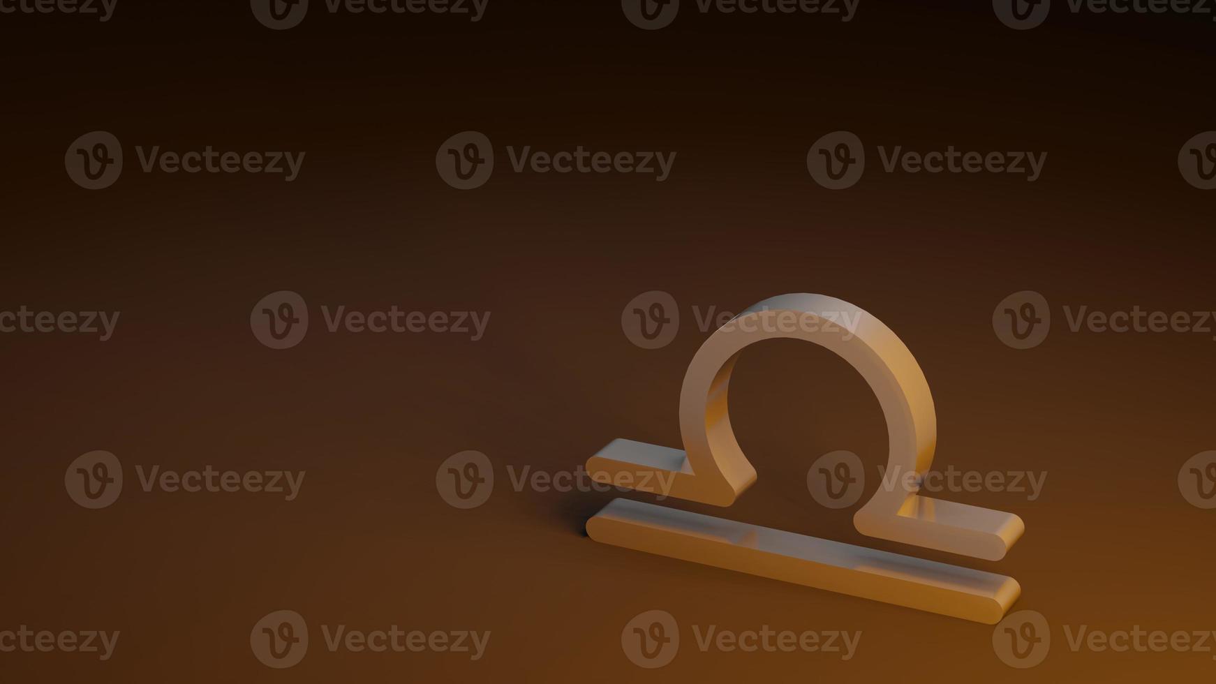 zodiac symbol LIBRA signs 3D rendering photo