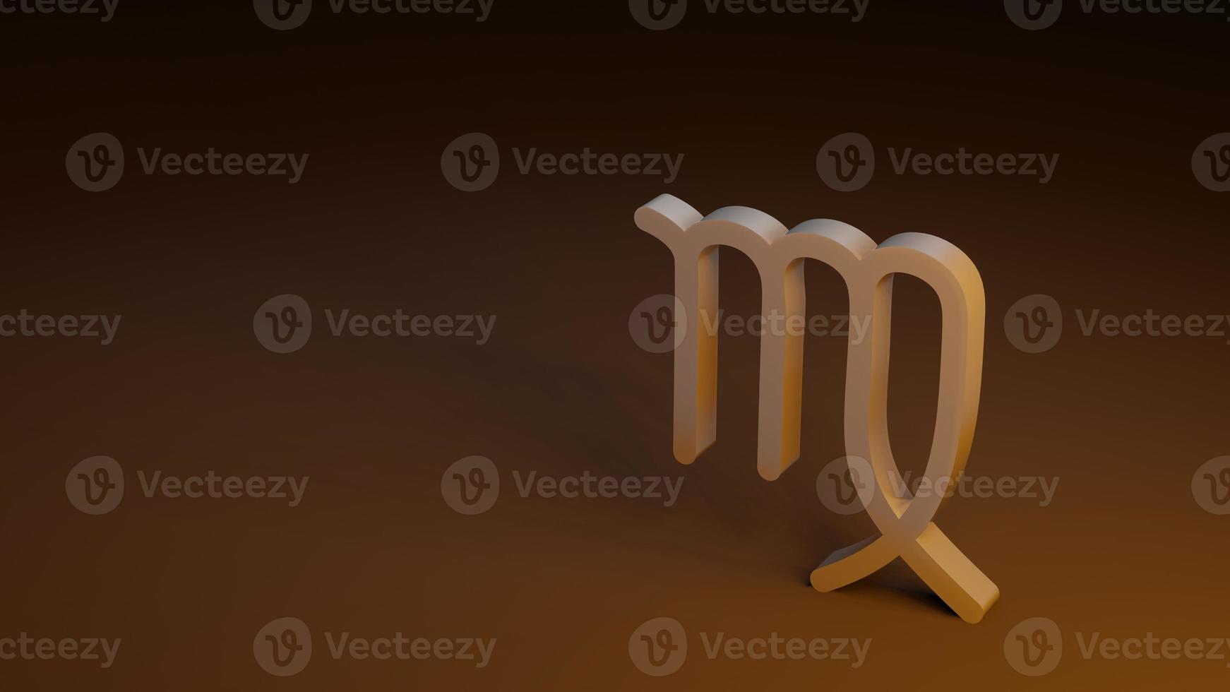 símbolo del zodiaco virgo signos renderizado 3d foto