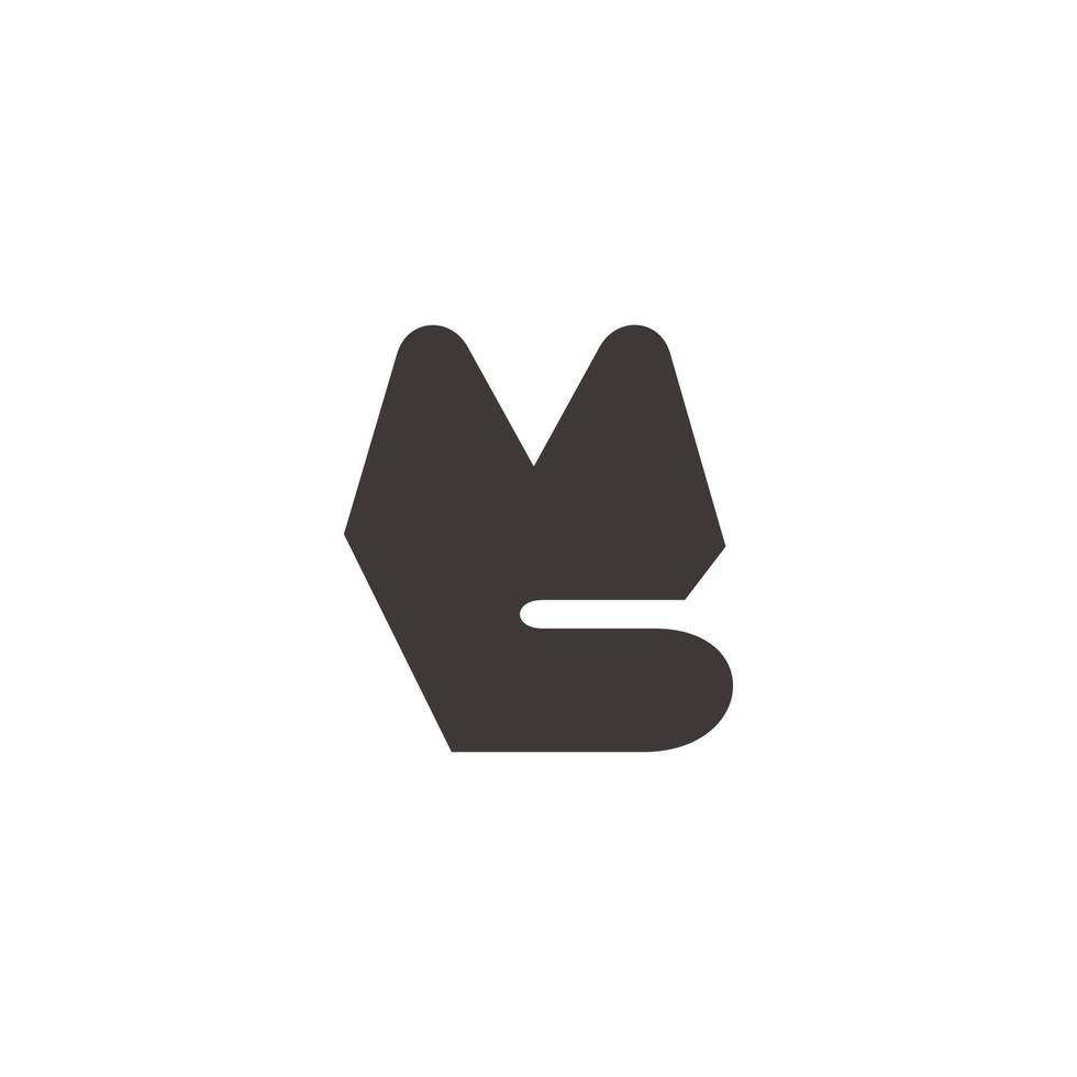 resumen letra mb simple silueta diseño emblema logo vector