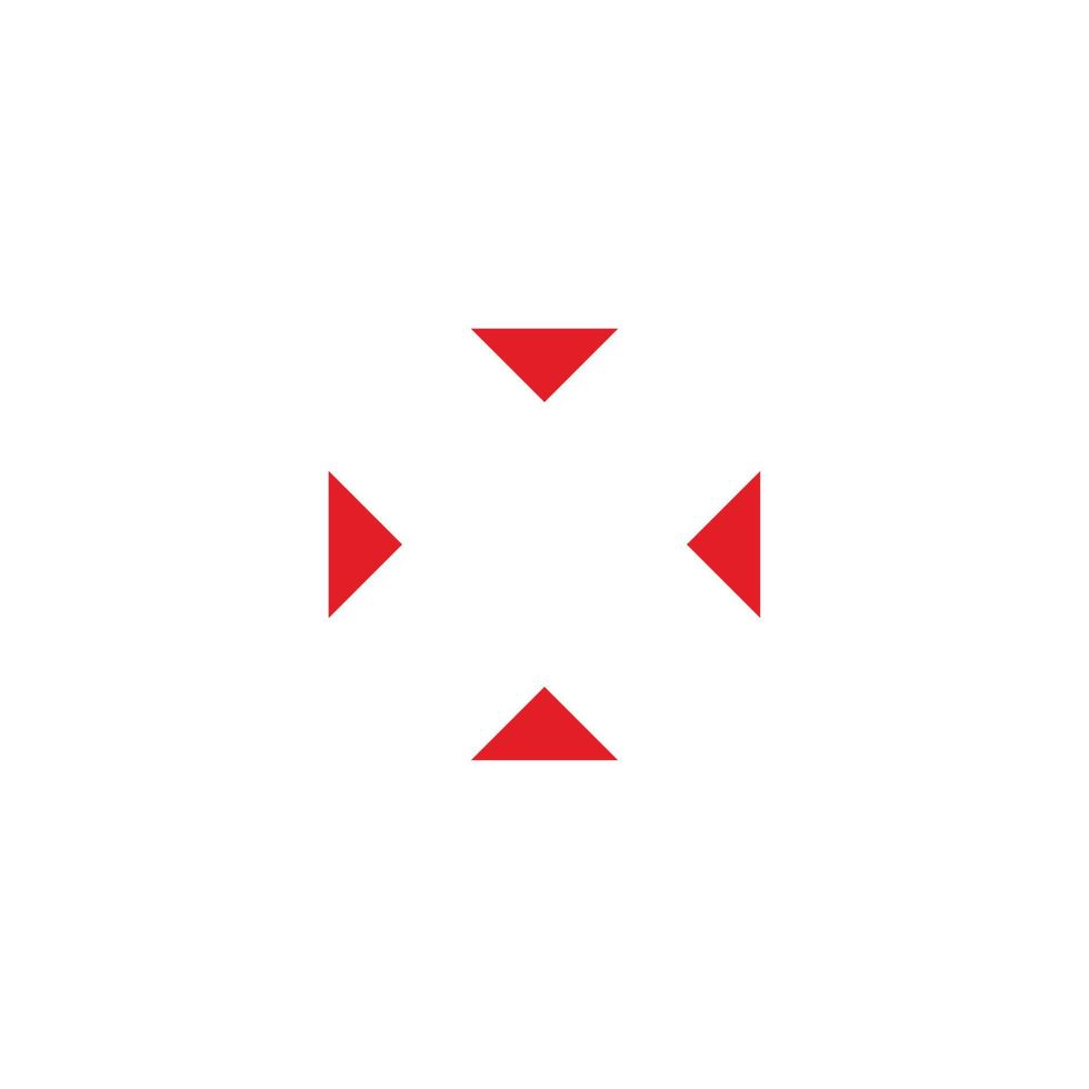 focus target letter x simple geometric symbol logo vector