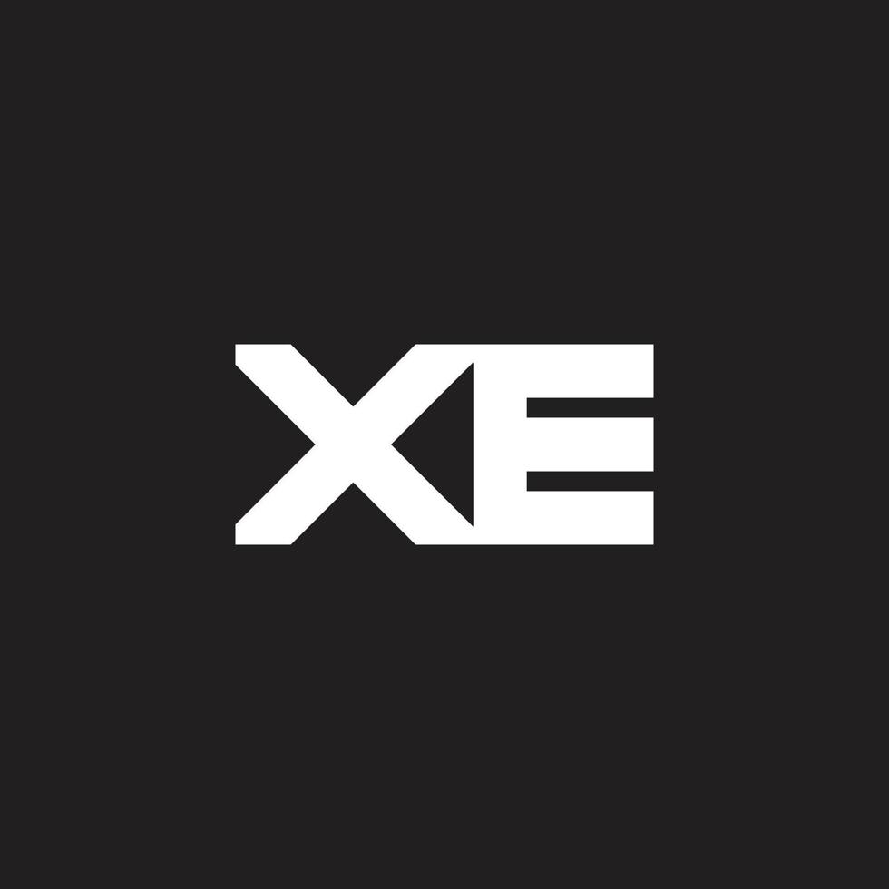 letter xe motion arrow simple geometric symbol vector