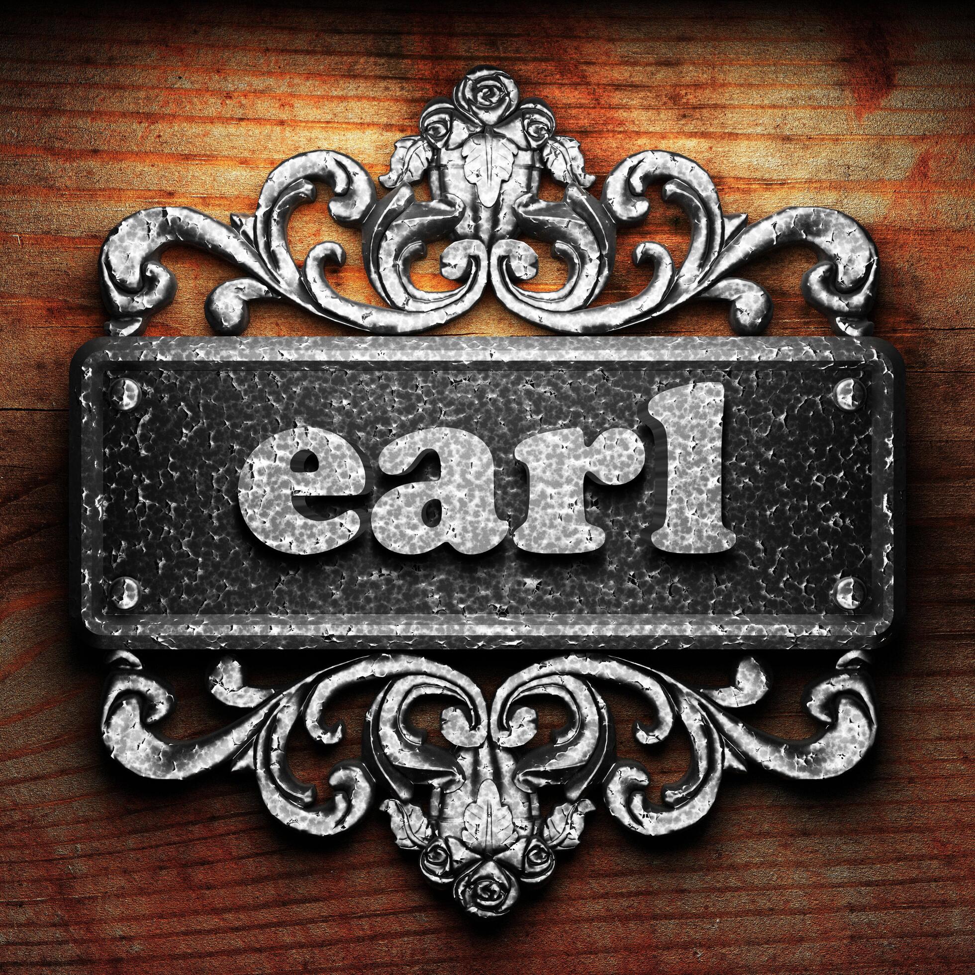 earl word of iron on wooden background 6337409 Stock Photo at Vecteezy