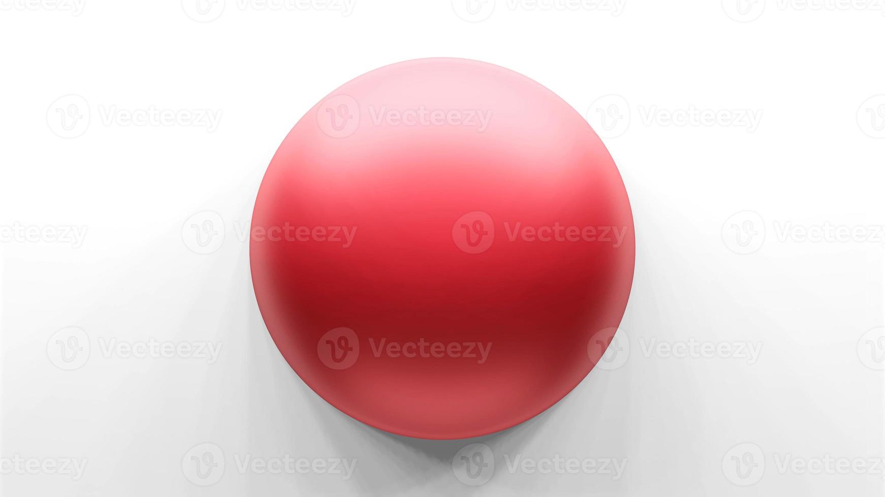 Red button isolate backbround , 3D render photo
