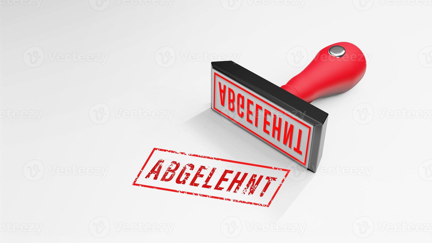 ABGELEHNT rubber Stamp 3D rendering photo